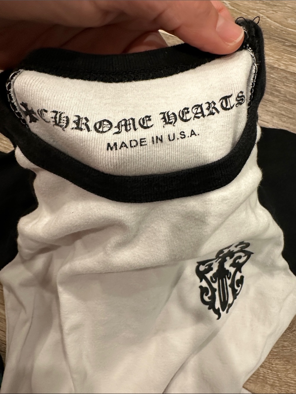 Chrome Hearts Black & White Long Sleeve Tee - Picture 2 of 10